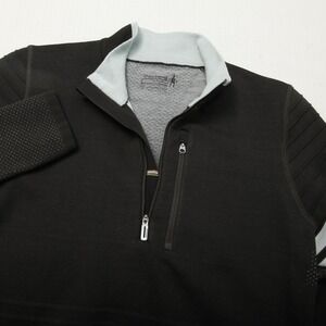 Smartwool Pullover Womens Medium Black Intraknit 250 1/4 Zip Merino